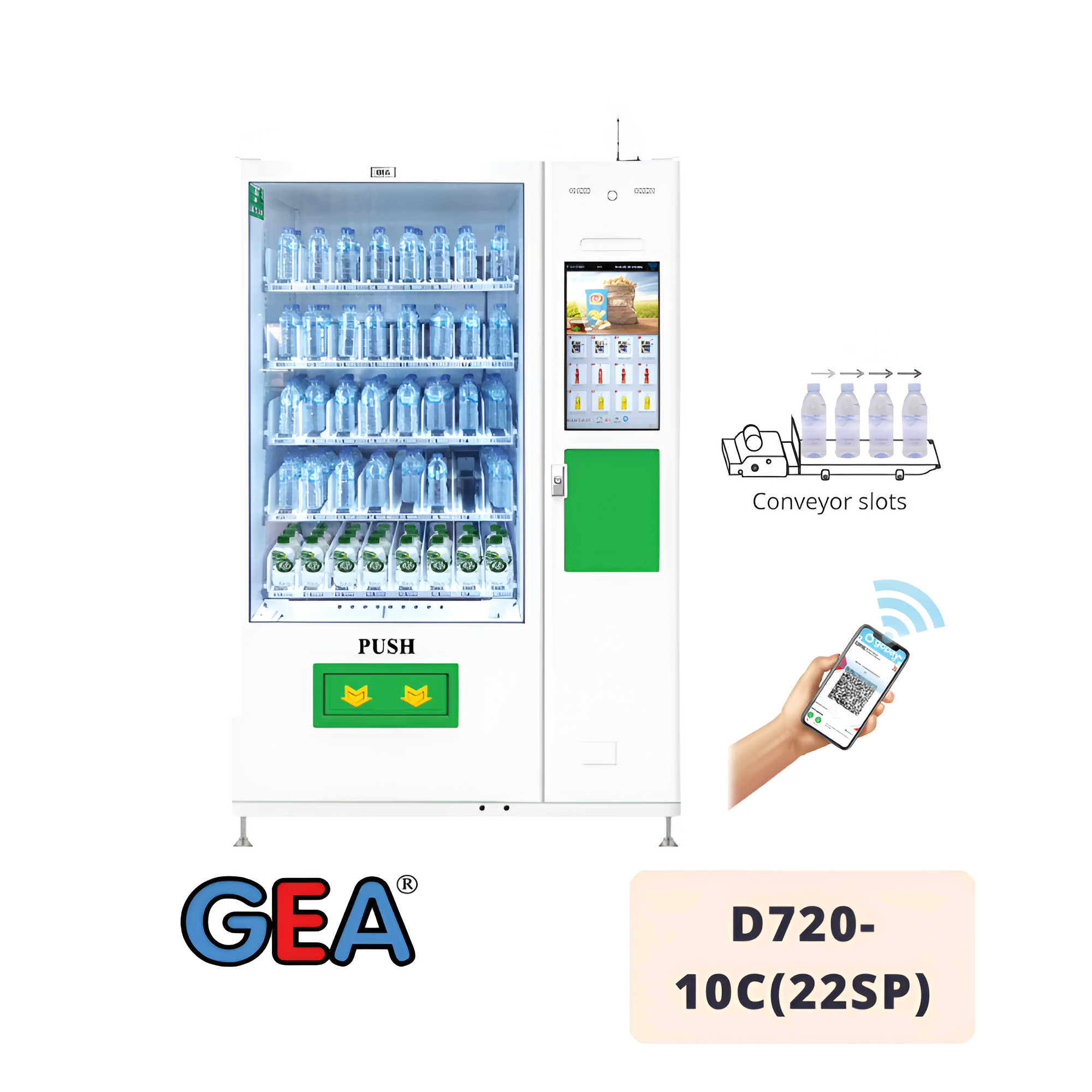 Vending Machine GEA D720-10C(22SP) Conveyor System Vending Machine GEA D720-10C(22SP) Conveyor System
