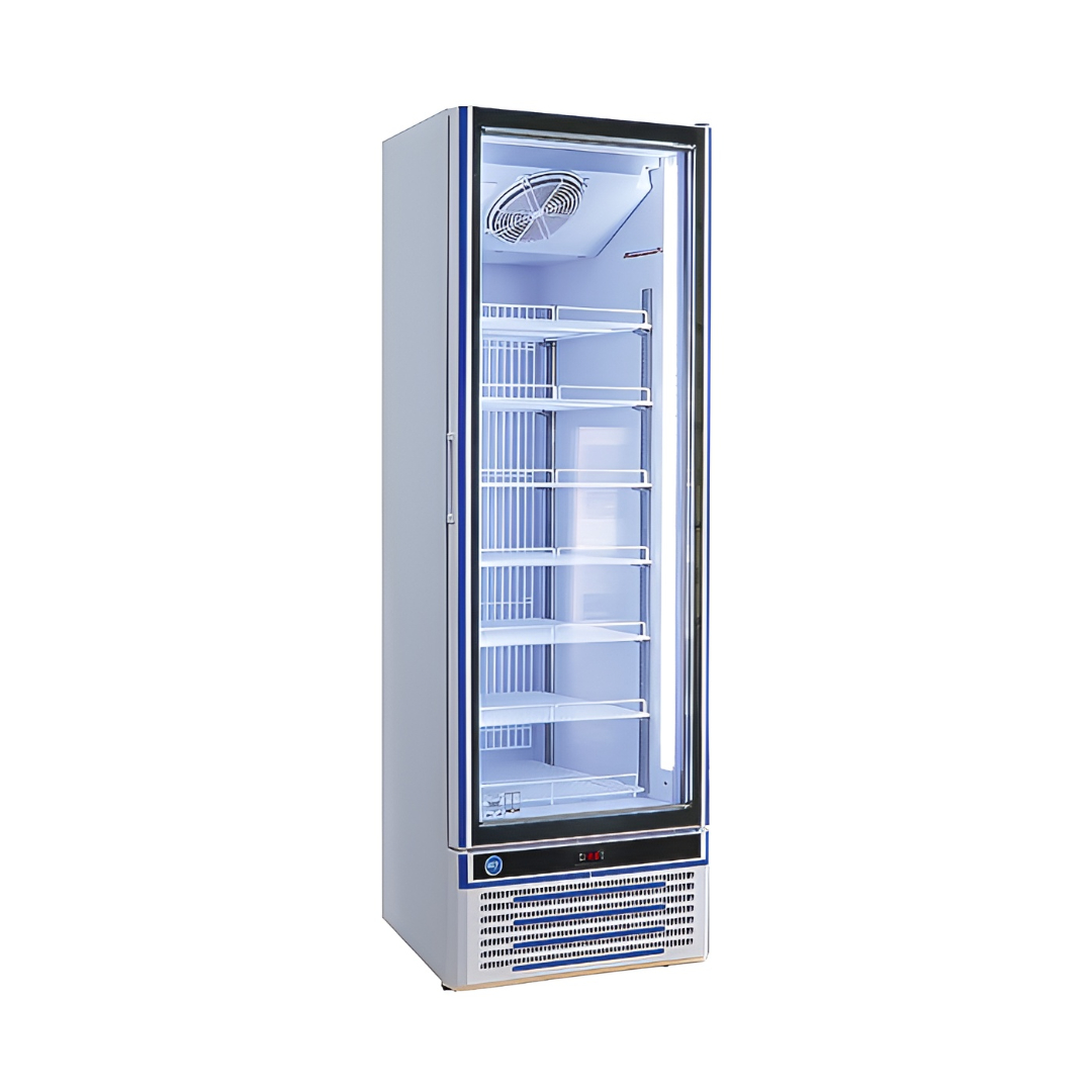 auto draft Upright Glass Door Freezer GEA GLEE 55 494 Liter