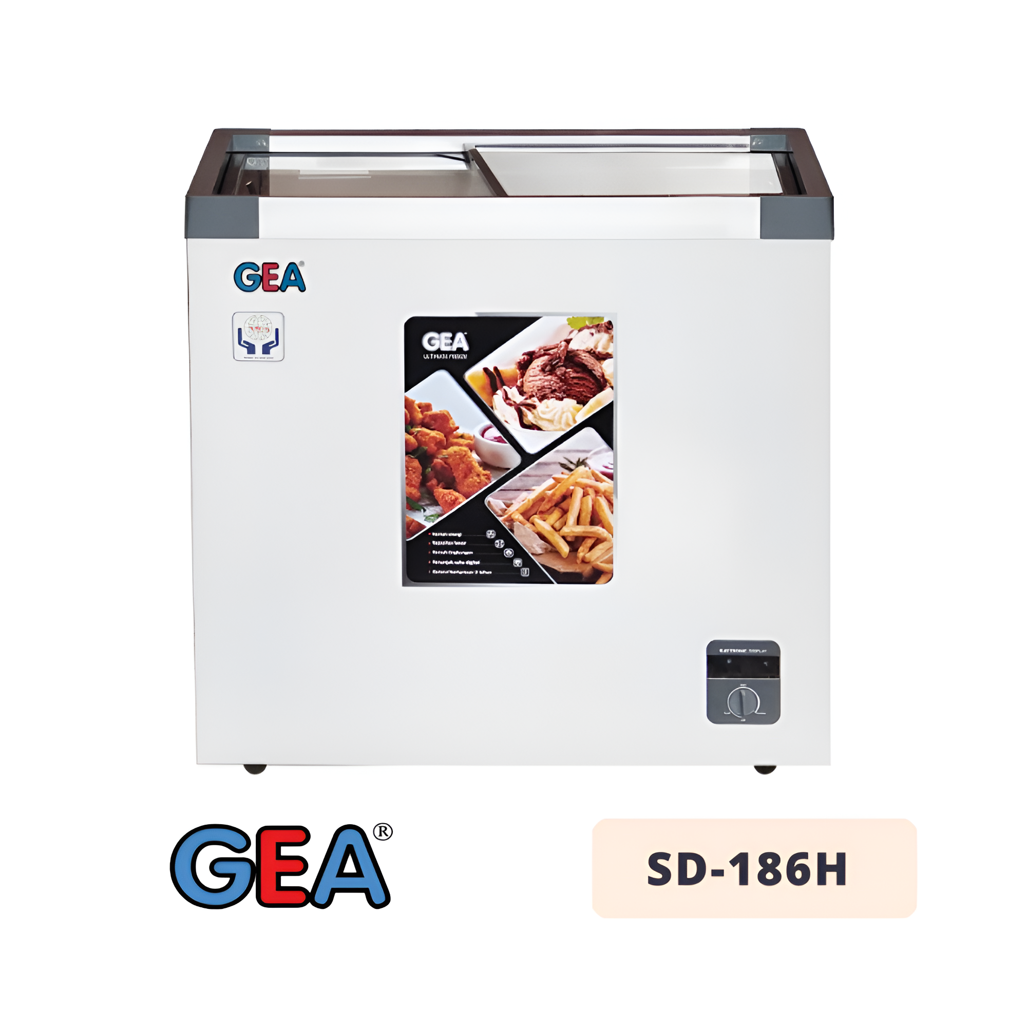 Sliding Flat Glass Freezer GEA SD-186H 201 Liter Sliding Flat Glass Freezer GEA SD-186H 201 Liter