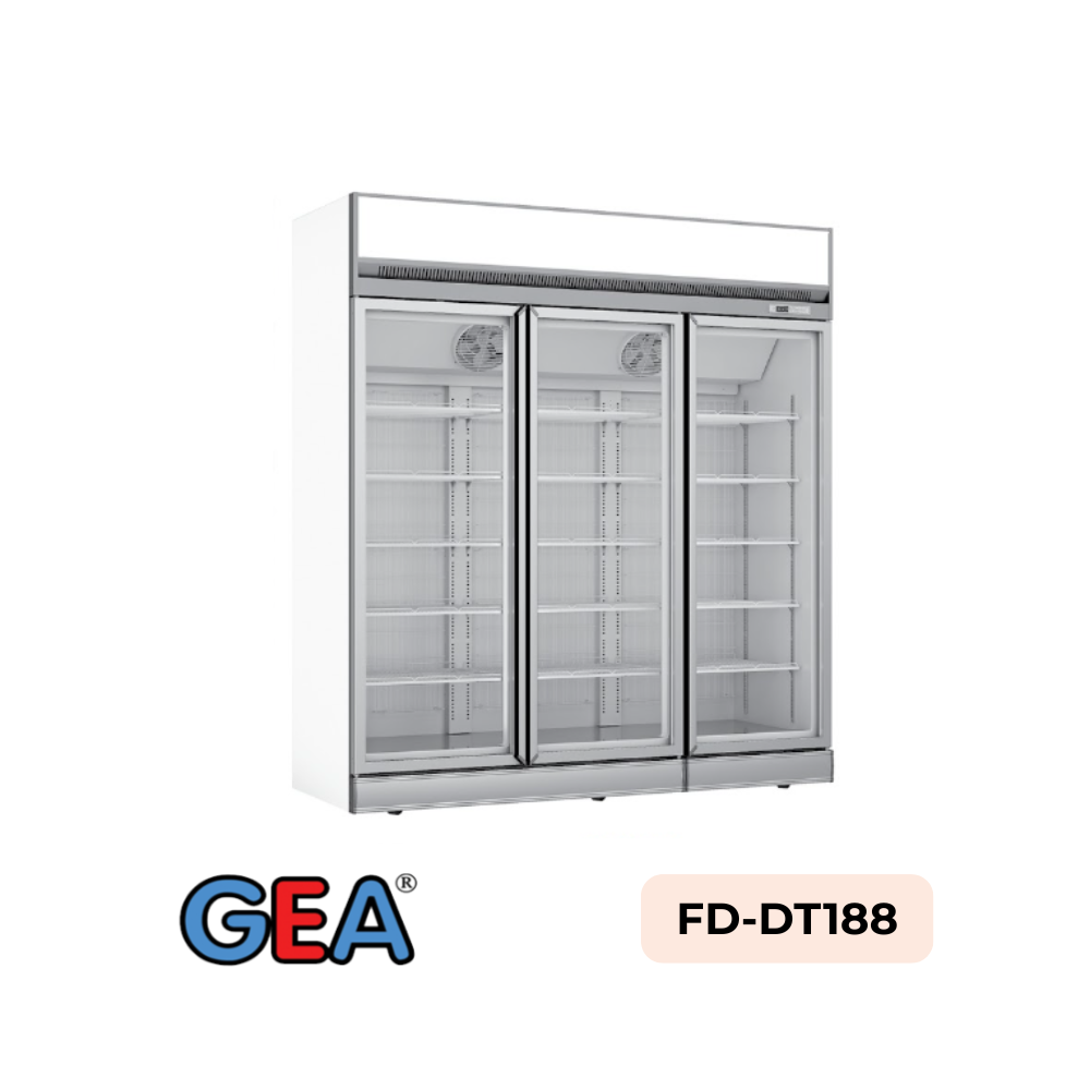 Upright Glass Door Freezer GEA FD-DT188 1563 Liter