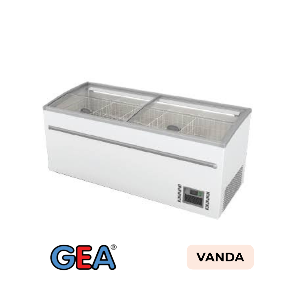 Glass Door Island Freezer GEA VANDA-250IC